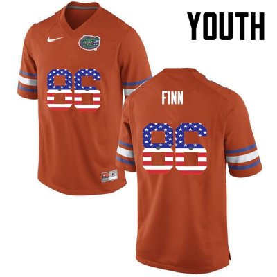 Youth Florida Gators #86 Jacob Finn NCAA Nike Orange USA Flag Fashion Authentic Stitched College Football Jersey TSZ0162ES